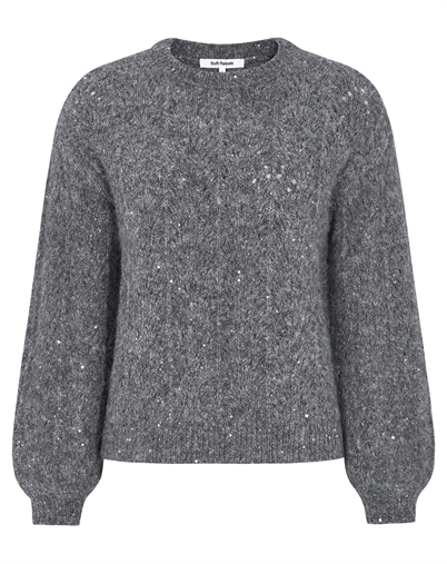 Soft Rebels - SRFrances Sequin Knit - Dark Grey Melange